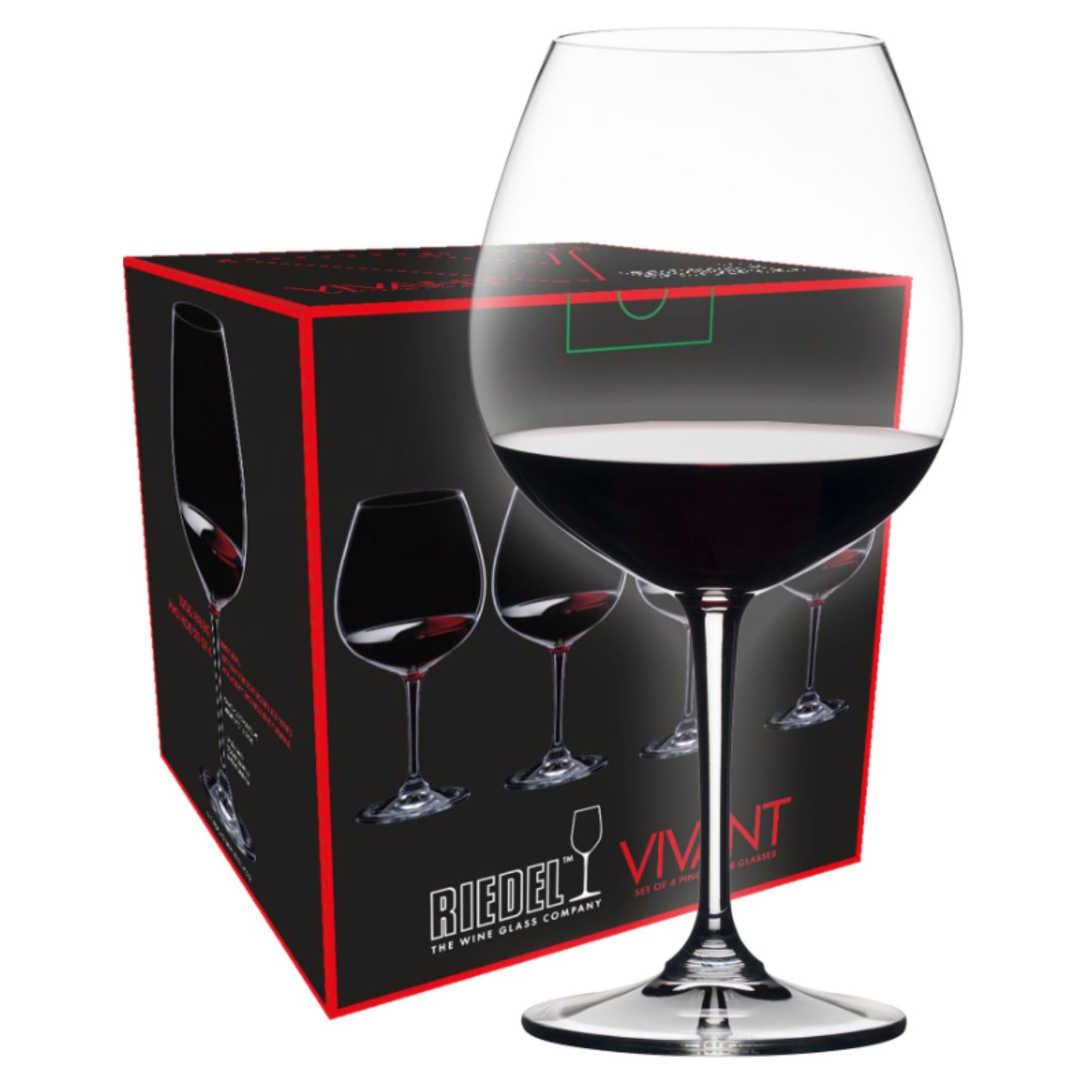 Riedel Vivant Pinot Noir wijnglas (set van 4 voor € 50,00)
